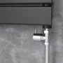 Elego Chrome Modern Manual Straight Radiator Valves (pair)