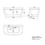 ALMOST PERFECT - Freestanding Back to Wall Double Ended Bath 1500 x 780mm - Manilla