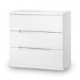 Julian Bowen MAN202 Julian Bowen Manhattan White High Gloss 3 Drawer Chest