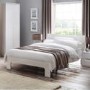 White High Gloss Double Bed Frame - Manhattan - Julian Bowen
