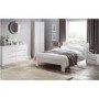 White High Gloss King Size Bed Frame - Manhattan - Julian Bowen