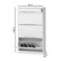 Slim White High Gloss Shoe Cabinet - 9 Pairs - Manhattan