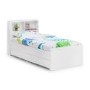 Julian Bowen Manhattan White High Gloss Single Bookcase Bed