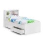Julian Bowen Manhattan White High Gloss Single Bookcase Bed
