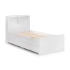 Julian Bowen Manhattan White High Gloss Single Bookcase Bed