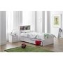 Julian Bowen Manhattan White High Gloss Single Bookcase Bed