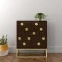 Dark Wood Sideboard with Gold - Mari
