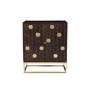 Dark Wood Sideboard with Gold - Mari