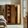 Solid Oak 3 Door Triple Wardrobe - Marlborough - Julian Bowen
