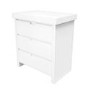White Pine Wood Changing Unit with 3 Handleless Drawers - Mason