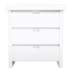 White Pine Wood Changing Unit with 3 Handleless Drawers - Mason