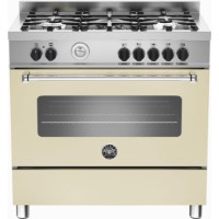Bertazzoni MAS90-5-MFE-S-CRE Master Series 90cm Dual Fuel Range Cooker With A Single Oven-Matt Cream