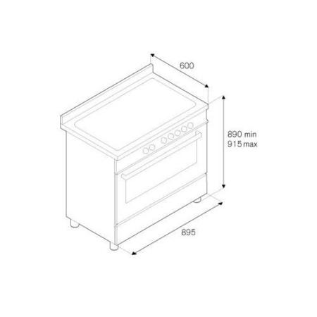 Bertazzoni MAS90-5-MFE-S-CRE Master Series 90cm Dual Fuel Range Cooker With A Single Oven-Matt Cream