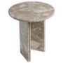 Round Beige Marble Side Table - Matilda