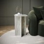 Square White Marble Side Table - Matilda