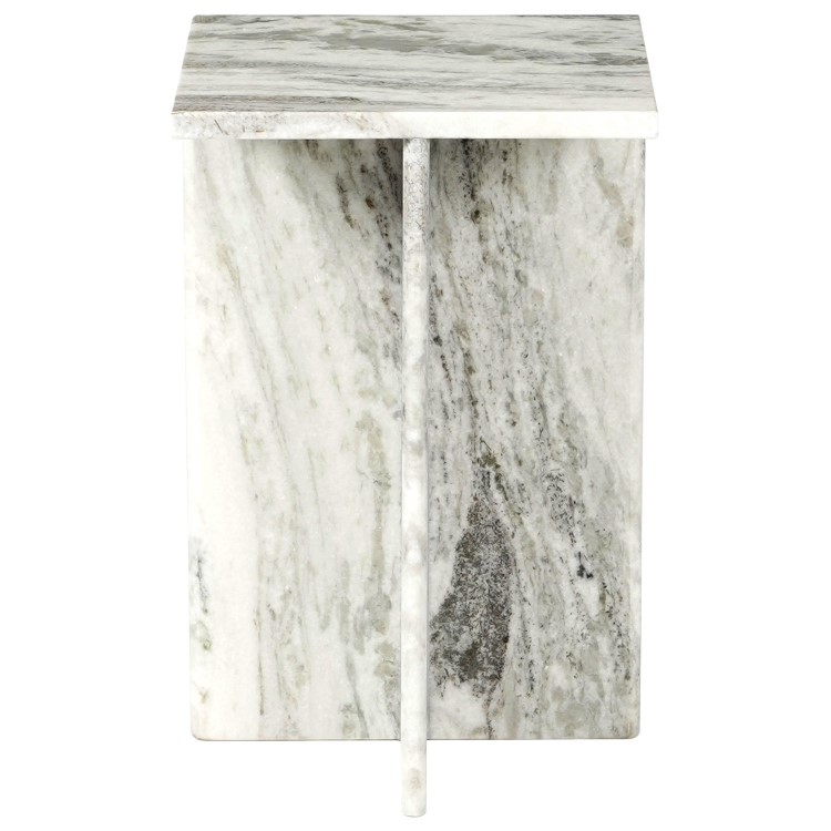 Square White Marble Side Table - Matilda