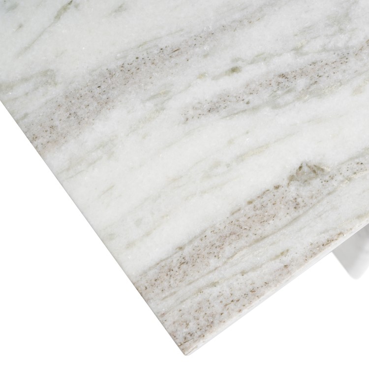 Square White Marble Side Table - Matilda