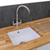 Single Bowl Undermount White Ceramic Kitchen Sink - Reginox