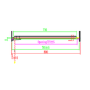 GRADE A1 - 800mm Fluted Glass Right Hand Hinged Shower Door 8mm Glass - Matira
