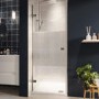 GRADE A1 - 800mm Fluted Glass Right Hand Hinged Shower Door 8mm Glass - Matira