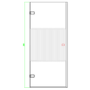 GRADE A1 - 800mm Fluted Glass Right Hand Hinged Shower Door 8mm Glass - Matira