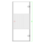 GRADE A1 - Chrome 900mm Fluted Glass Hinged Shower Door 8mm Right Hand - Matira