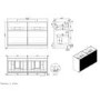 ONLY OPENED - Matira 1240mm Fluted Floorstanding Black Vanity Unit