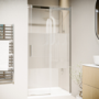 1000mm Ribbed Glass Left Hand Sliding Shower Door 8mm Glass - Matira