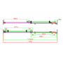 1200mm Ribbed Glass Left Hand Sliding Shower Door 8mm Glass - Matira