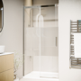 1200mm Ribbed / Fluted Glass Right Hand Sliding Shower Door 8mm Glass - Matira