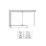 900mm Brushed Brass Ribbed / Fluted Glass Shower Screen for Wet Room & Walk In Shower - Matira