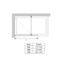 900mm Ribbed Glass Shower Screen for Wetroom & Walk In Shower - Matira