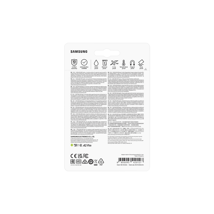 Samsung EVO Plus 128GB MicroSDXC Memory Card + microSD to SD adapter