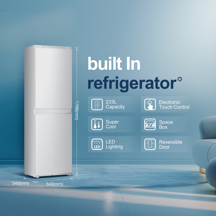 Fridgemaster 233 Litre 50/50 Integrated Fridge Freezer