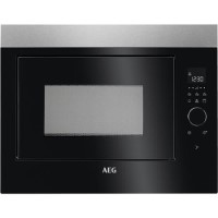 Refurbished AEG MBE2658DEM Built In 26L 900W Microwave & Grill Black & AntiFingerprint Stainless Steel