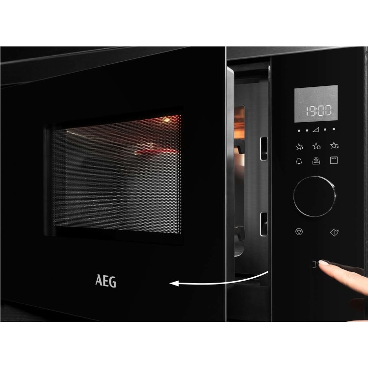 Refurbished AEG MBE2658SEB Built In 26L 900W Microwave Black