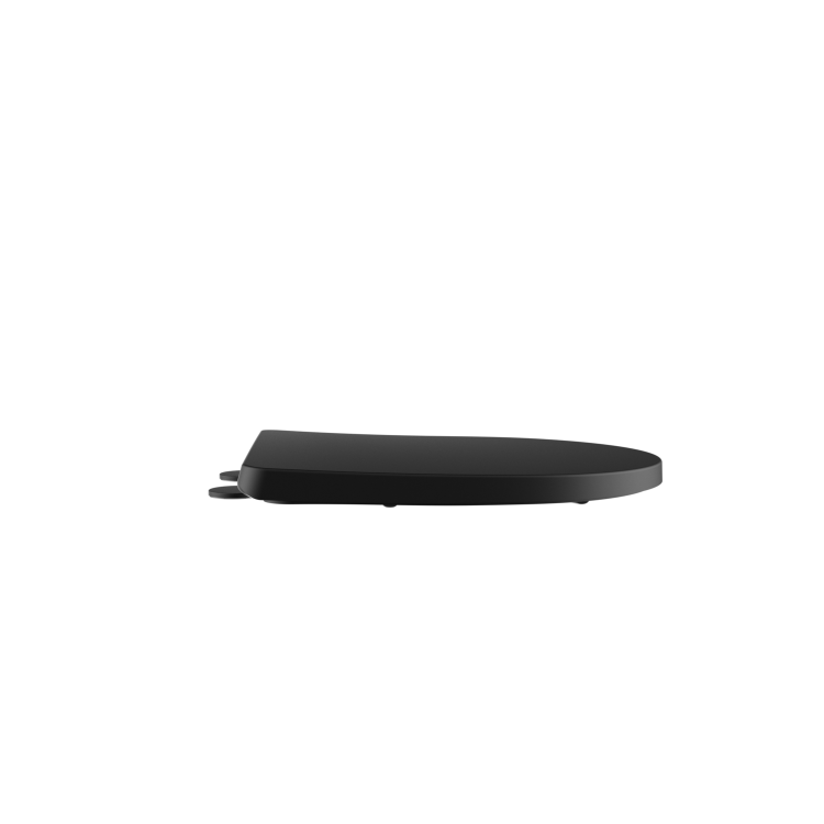 GRADE A1 - Matt Black Round Soft Close Toilet Seat with Quick Release - Legend