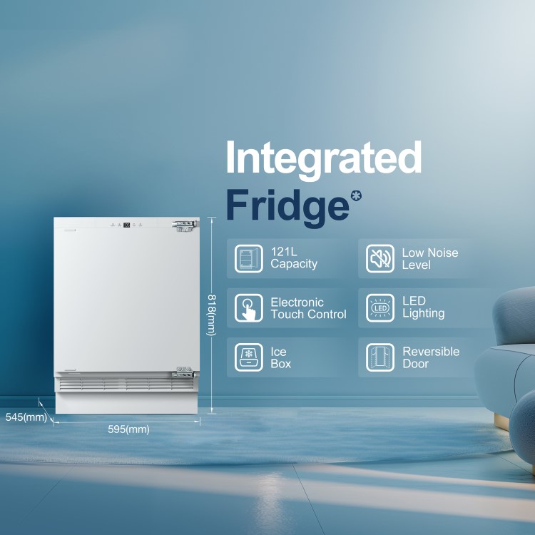 Fridgemaster 104 Litre Integrated Under Counter Fridge