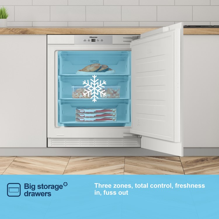 Fridgemaster 97 Litre Under Counter Integrated Freezer 