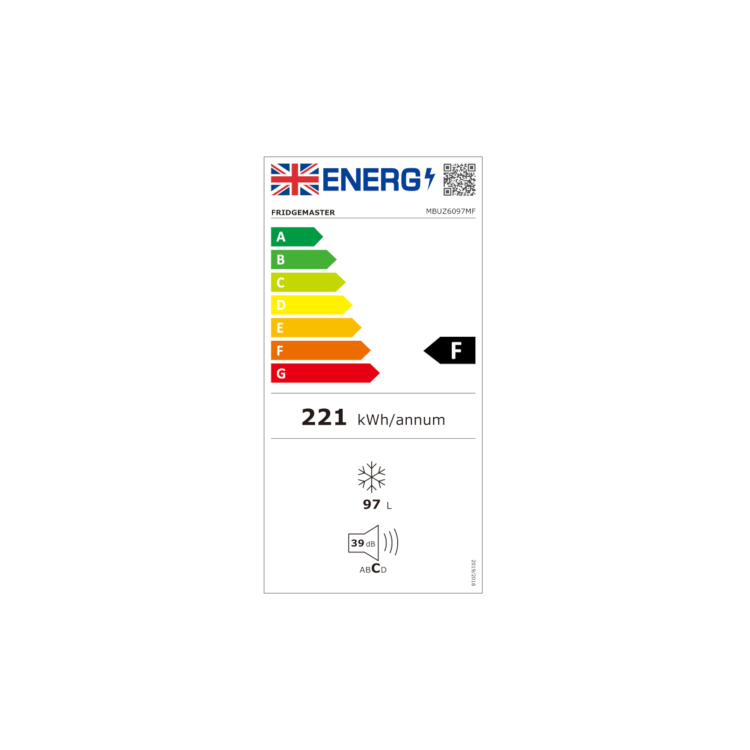 Fridgemaster 97 Litre Under Counter Integrated Freezer