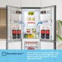 Fridgemaster 256 Litre 50/50 Freestanding Fridge Freezer - Black