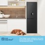 Fridgemaster 256 Litre 50/50 Freestanding Fridge Freezer - Black