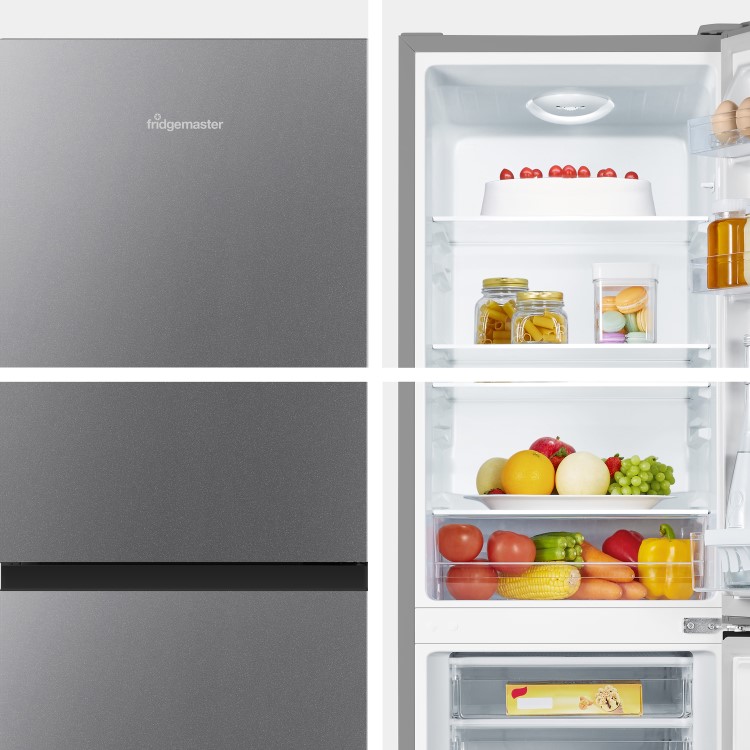 Fridgemaster 175 Litre 60/40 Freestanding Fridge Freezer - Silver