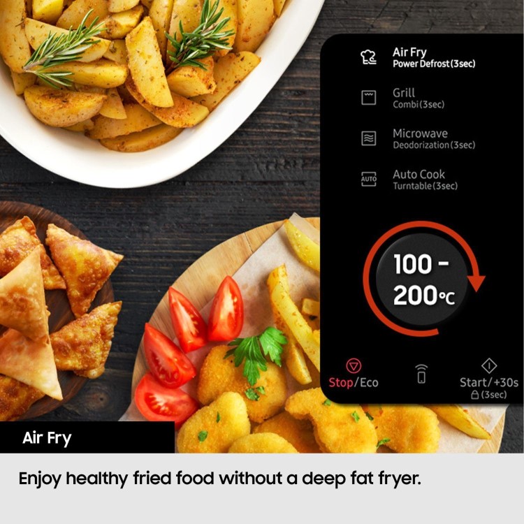 Samsung 32L Freestanding Combination Microwave Oven with Grill and built in Air Fryer in Black