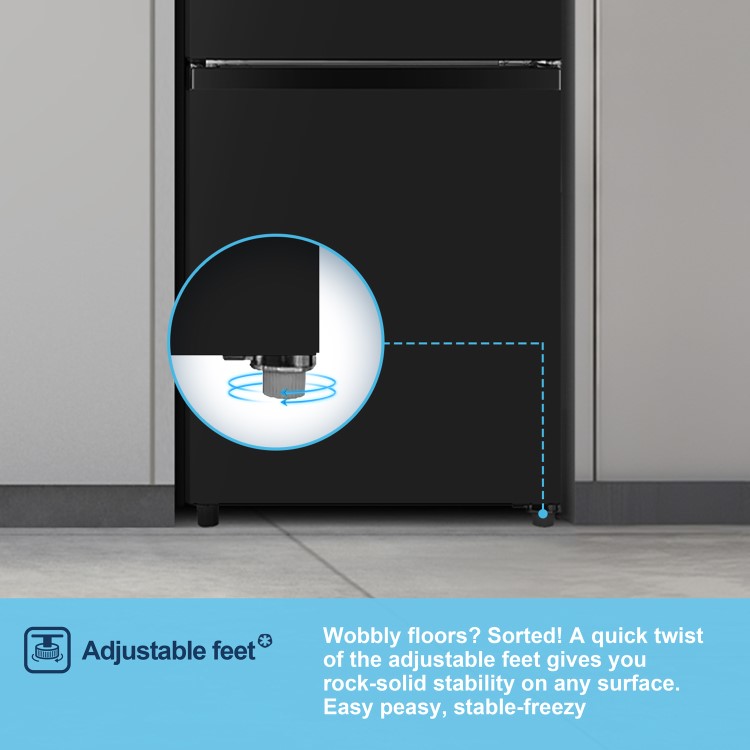 Fridgemaster 175 Litre Freestanding Fridge Freezer - Black