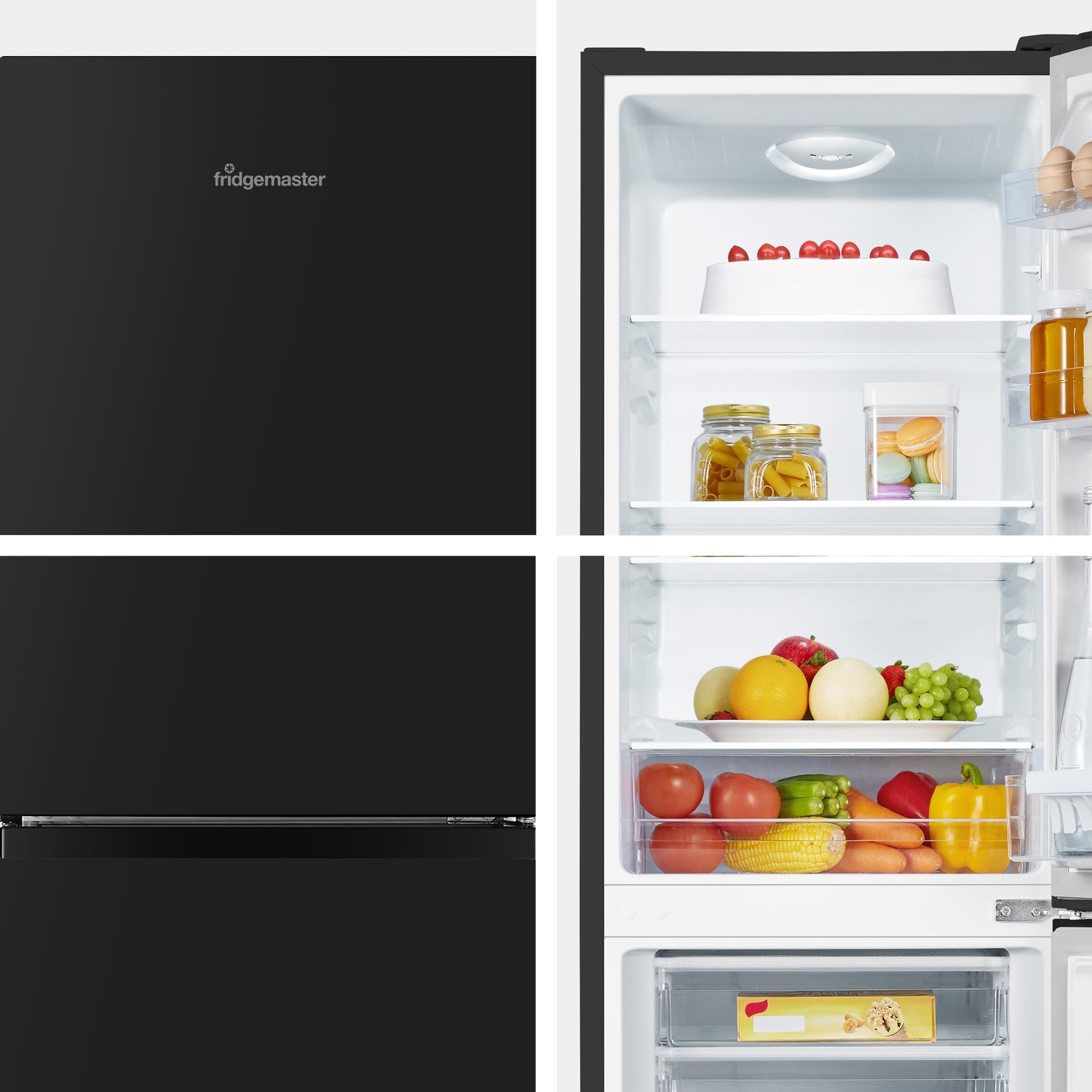 Fridgemaster Look Fridgemaster 175 Litre 60/40 Freestanding Fridge Freezer - Black - Page ...