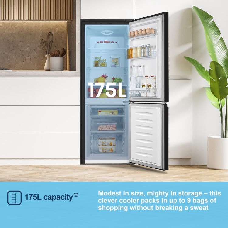 Fridgemaster 175 Litre Freestanding Fridge Freezer - Black