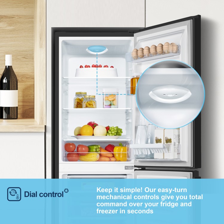 Fridgemaster 175 Litre Freestanding Fridge Freezer - Black