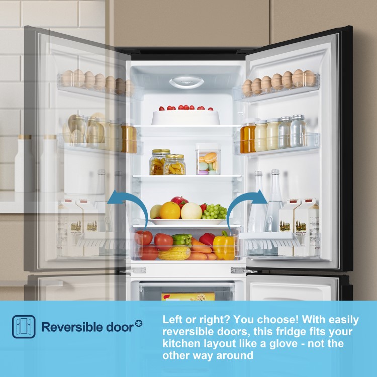 Fridgemaster 175 Litre Freestanding Fridge Freezer - Black