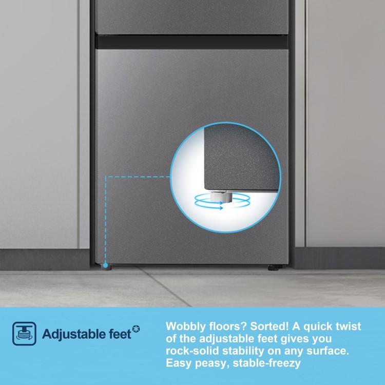 Fridgemaster 175 Litre 60/40 Freestanding Fridge Freezer - Silver
